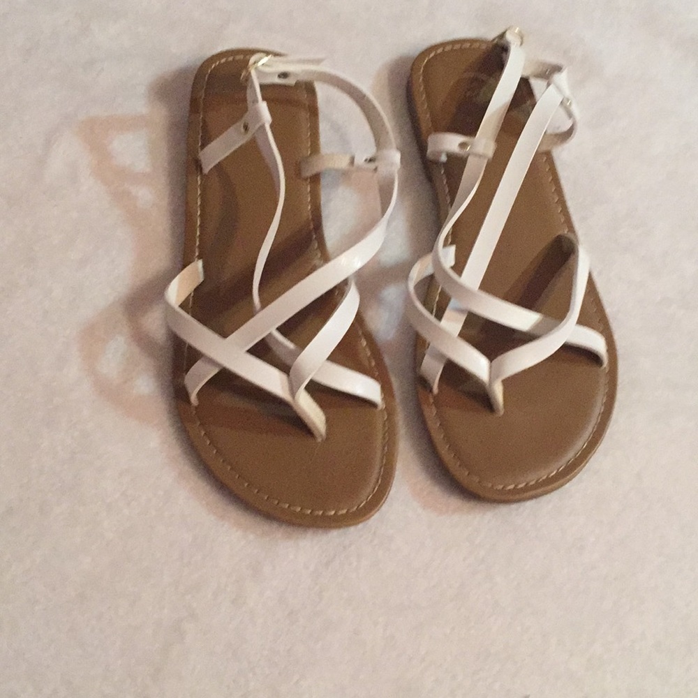 White straps sandals